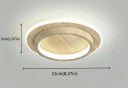 Stropné LED svietidlo kruhové priemer 21 x výška 5 cm, drevený vzhľad, akryl a PVC, vstavaná LED tri teploty svetla do chodby 3