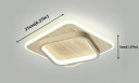 Stropné LED svietidlo štvorcové 21 x 21 x 5 cm, drevený vzhľad, akryl a PVC, zabudovaná LED tri teploty svetla do chodby a balkónu 3