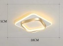 Stropné LED svietidlo štvorcové s dekoratívnym rámom 20 x 20 x 5 cm, kov a akryl, vstavaná LED tri teploty svetla do chodby 4