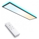 Stropní LED světlo RGB 120 x 30 x 3,9 cm 40 W 4400 lm Bílé světlo 3000-6500 K Barevné podsvícení Ovladač Černý rám Do obýváku 6