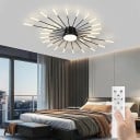 Stropní LED svítidlo ve tvaru slunce s více než 20 rameny, stmívatelné s dálkovým ovládáním, 3 teploty světla, 220 V, do obývacího pokoje 2