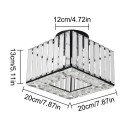 Stropní svítidlo 20 x 20 x 13 cm se základnou 12 cm Hranatý tvar a skleněná sklíčka, 3 přepínatelné teploty světla, závit E27, do haly 4