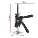 Strumento di sollevamento manuale 2 pz per impostazione dell'altezza 25,5 cm sollevatore metallico nero e argento per porte, cartongesso e piastrelle 2