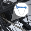 Strumento multifunzionale per bici 3 in 1 Misuratore di usura della catena Gancio per catena Misuratore di viti Attrezzo per ciclisti per bici da strada e mountain bike 2