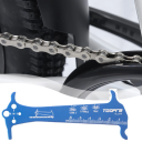 Strumento multifunzionale per bici 3 in 1 Misuratore di usura della catena Gancio per catena Misuratore di viti Attrezzo per ciclisti per bici da strada e mountain bike 5