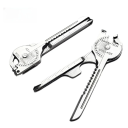 Strumento multifunzionale pieghevole a forma di chiave Portachiavi da campeggio Mini attrezzo Cacciavite Apribottiglie Coltello pieghevole Attrezzatura EDC portatile 2