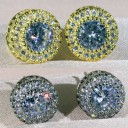 Stud Earrings with Zirconia A3165 10