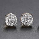 Stud Earrings with Zircons G2533 2