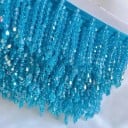 Stuha cu ciucuri din mărgele 45 cm bandă decorativă din poliester cu mărgele pentru decorarea hainelor, costumelor de dans 6