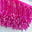 Stuha cu ciucuri din mărgele 45 cm bandă decorativă din poliester cu mărgele pentru decorarea hainelor, costumelor de dans și decorațiunilor textile 15