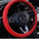 Stuurhoes 37 tot 38 cm van PU leer met binnenring Ergonomische gripzones met perforatie Ronde vorm voor auto 2
