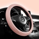 Stuurhoes van Napa leer met perforatie 37 tot 38 cm Rond model O Gequilte patroon Ademend en antislip voor in de auto 15