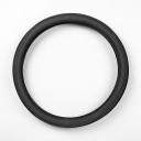 Stuurhoes van Napa leer met perforatie 37 tot 38 cm Rond model O Gequilte patroon Ademend en antislip voor in de auto 1