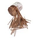 Stuzzicadenti in bambù 800 pz in contenitore trasparente con coperchio per servire e pulire i denti Lunghezza 6,5 cm Colore marrone Punta affilata 1