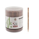 Stuzzicadenti in bambù 800 pz in contenitore trasparente con coperchio per servire e pulire i denti Lunghezza 6,5 cm Colore marrone Punta affilata 3