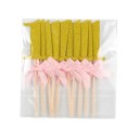 Stuzzicadenti per compleanno 1 anno rosa 10 pz 4