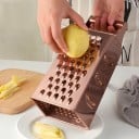 Štvorstranné struhadlo s rukoväťou z nerezovej ocele na zeleninu Strúhanie nahrubo aj najemno a krájanie na plátky 23,7 x 10,5 x 8 cm 8