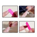 Style marbré de luxe 24 pièces Ongles en acrylique autocollants Forme carrée Couverture complète Design français avec strass et nœuds 2