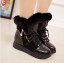 Stylische Damen-Winterstiefel mit Fell J1621 3