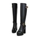 Stylische Stiefel mit Schnallen J1622 2