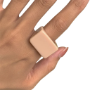 Stylischer Damenring Breite 1,8 cm Quadratische Form Breite Ränder Eleganter moderner Ring Modisches auffälliges Accessoire 2