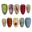 Stylisches Maniküre-Zubehör Mandelform 25,6–18,3 mm 12 Größen 24 glänzende falsche Nägel mit niedlichen Mustern 1