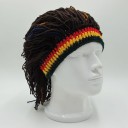 Stylish Men's RASTA Hat with Dreads 2