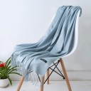 Stylish Unisex Cashmere Scarf - 7 Shades of Blue 7