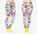 Stylish Women's Leggings with Colourful Triangles 2