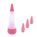 Stylo à décor en silicone pour la pâtisserie avec 2 buses 14,5 × 5,2 cm pour crèmes, glaçages et chocolat pour décorer des gâteaux, des bonbons 3