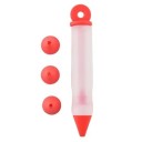 Stylo à décor en silicone pour la pâtisserie avec 2 embouts 14,7 × 2,3 cm pour le décor délicat des crèmes, glaçages et chocolat pour les bonbons, gâteaux et desserts 7