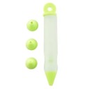 Stylo à décor en silicone pour la pâtisserie avec 2 embouts 14,7 × 2,3 cm pour le décor délicat des crèmes, glaçages et chocolat pour les bonbons, gâteaux et desserts 10