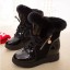 Štýlové dámske zimné topánky s kožúškom J1621 1