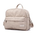 Stylový baby batoh na plenky 35x29x15 cm PU materiál Voděodolná multifunkční přebalovací taška pro maminky Praktický organizér na cestování 9