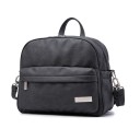 Stylový baby batoh na plenky 35x29x15 cm PU materiál Voděodolná multifunkční přebalovací taška pro maminky Praktický organizér na cestování 7
