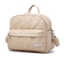 Stylový baby batoh na plenky 35x29x15 cm PU materiál Voděodolná multifunkční přebalovací taška pro maminky Praktický organizér na cestování 10