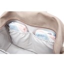 Stylový baby batoh na plenky 35x29x15 cm PU materiál Voděodolná multifunkční přebalovací taška pro maminky Praktický organizér na cestování 3