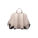 Stylový baby batoh na plenky 35x29x15 cm PU materiál Voděodolná multifunkční přebalovací taška pro maminky Praktický organizér na cestování 5
