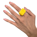 Stylový dámský prstýnek šířka 1,8 cm Čtvercový tvar Široké okraje Elegantní moderní prsten Módní výrazný doplněk 5