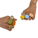 Stylový dámský prstýnek šířka 1,8 cm Čtvercový tvar Široké okraje Elegantní moderní prsten Módní výrazný doplněk 10