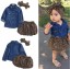 Stylový dívčí set - košile, sukně a mašle 1