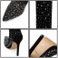 Stylowe damskie buty z dżetów - czarne 7