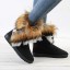 Stylowe damskie buty zimowe z futerkiem J1783 4