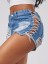 Stylowe damskie szorty jeansowe ze sznurowaniem J1160 3