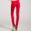 Stylowe jeansy damskie - czerwone 1