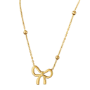 Subtilt halsband i rostfritt stål med rosett Titan Modern design Dam och tjej trendig smycke Fest elegant accessoar 3