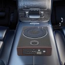 Subwoofer attivo per auto 36,5 x 26 x 6,8 cm 8" ultra sottile da installare sotto il sedile 12 V 600 W amplificatore di bassi 6