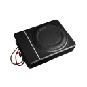 SucceBuy nízkoprofilový subwoofer do auta 150 W pod sedadlo 8 palců se zesilovačem 32,2 x 23,5 x 8 cm hliníkový černý 12 V YL-803C 4