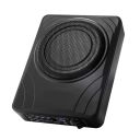 SucceBuy podsedadlový subwoofer do auta 120 W aktivní nízkoprofilový 8 palců se zesilovačem 32,2 x 23,5 x 8 cm hliníkový černý 12 V YL-802C 1