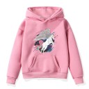 Sudadera con capucha para niña con unicornio 3